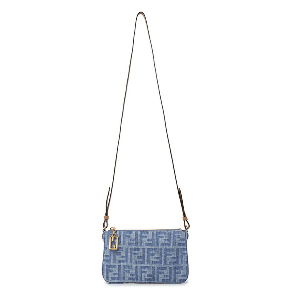 FENDI Baguette Denim Shoulder Bag Blue - Picture 6 of 9